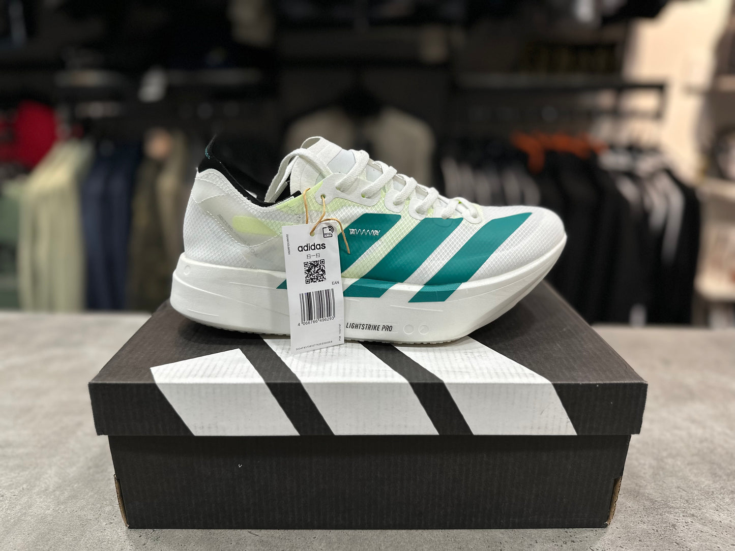 Adizero Adios Pro 4 White/Teal